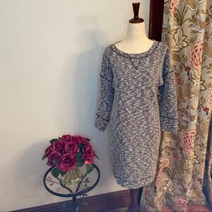 Banana Republic blue and white long sleeve dress